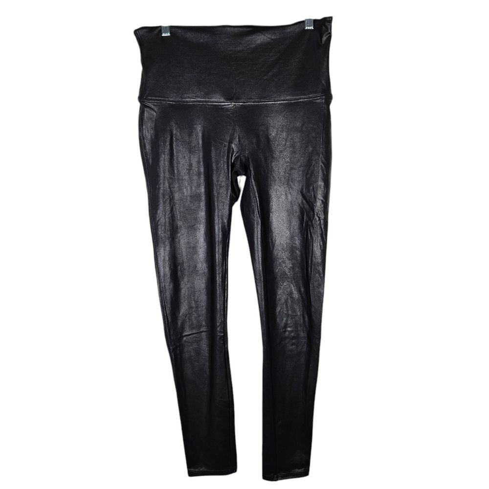 Spanx‎ Legging Women 1X Faux Leather High Rise Soft Stretch Skinny Ankle Comfort